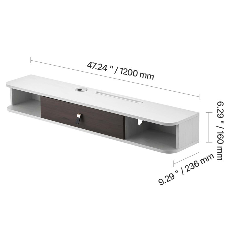 Modern Floating TV Stand with Ample Storage and Cable Management