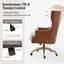Fauteuil de direction pivotant en cuir véritable Heeg-102291123
