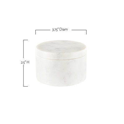 Canvas Home Verona Marble Salt Cellar with Swivel Lid