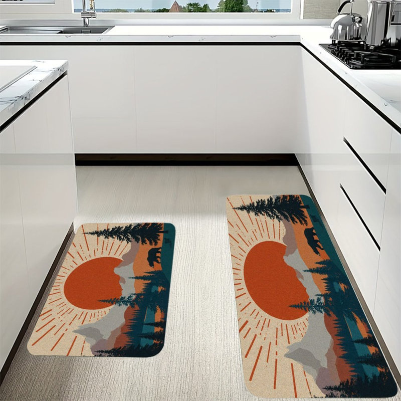 Mountain & Bear, 2 tapis de cuisine antidérapants