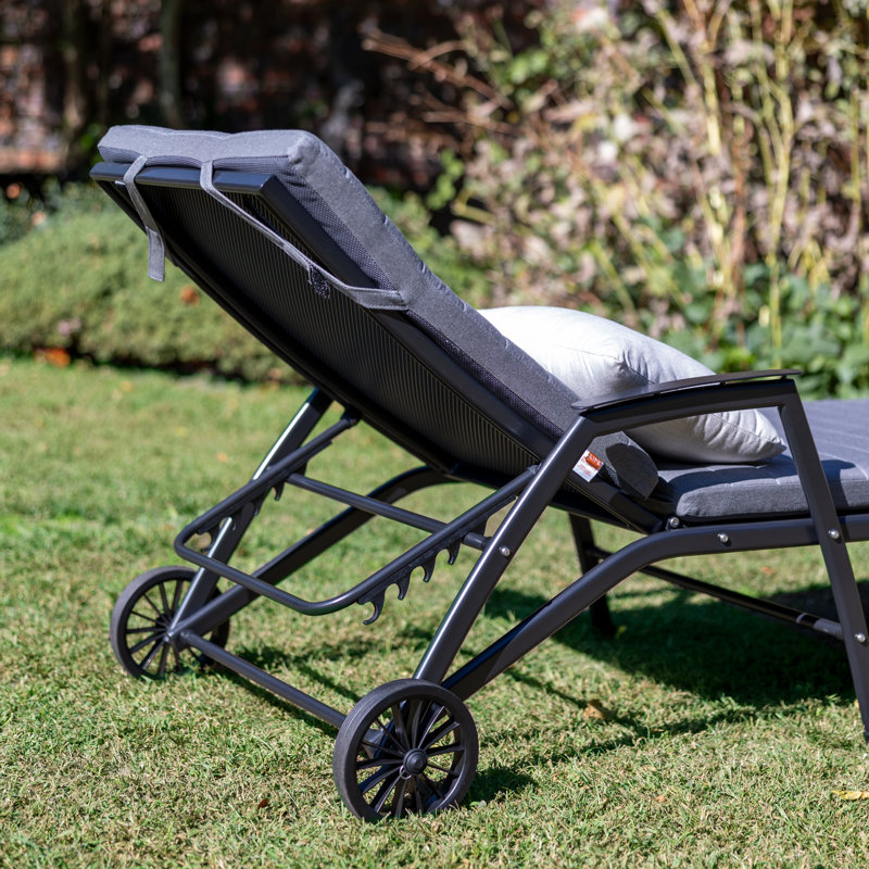 Kettler USA Wrought Iron Multi Position Lounger With Wheels