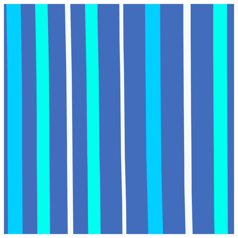Édredon bleu à rayures turquoise, Simple extra long