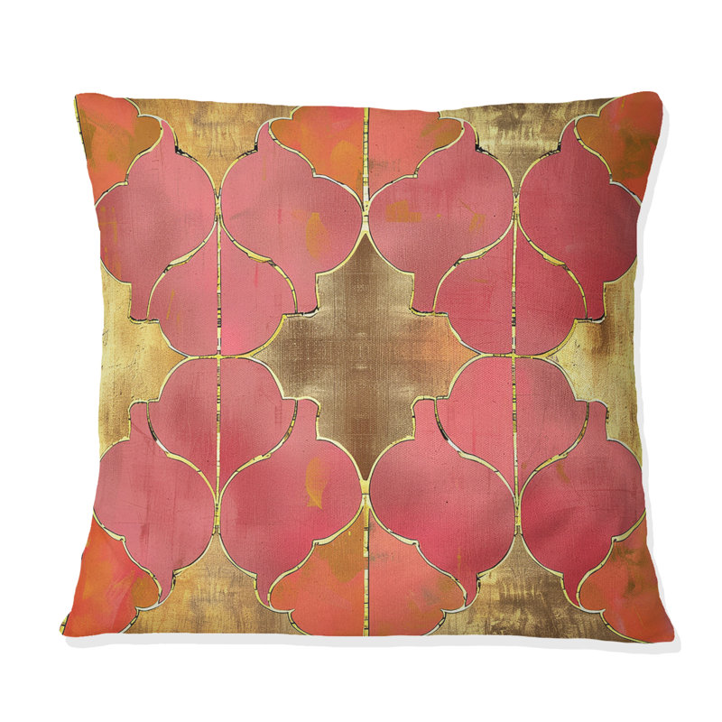 Quatrefoil Glam I - Glam Throw Pillow, 18"H x18"H