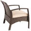 Fauteuil Pati Sense Bondi - Léger et durable - Peu d'entretien - Coussin kaki inclus - Moka