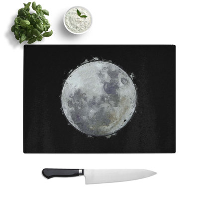 Tempered Glass the Beauty of the Moon Chopping Board