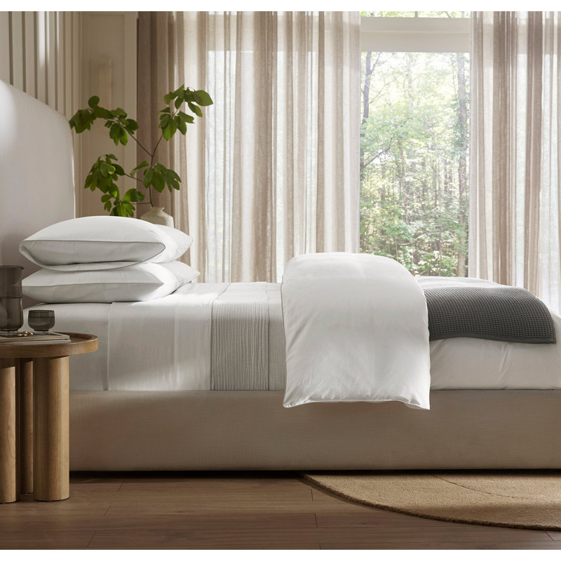 Signature Embellished Sheet Set, Full Sheet Set with 4 Additional Pieces, White;Pewter
