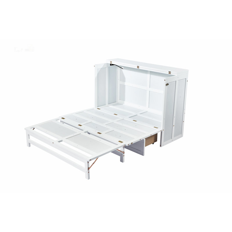Versatile Murphy Bed Cabinet with Storage and Charging Functionality