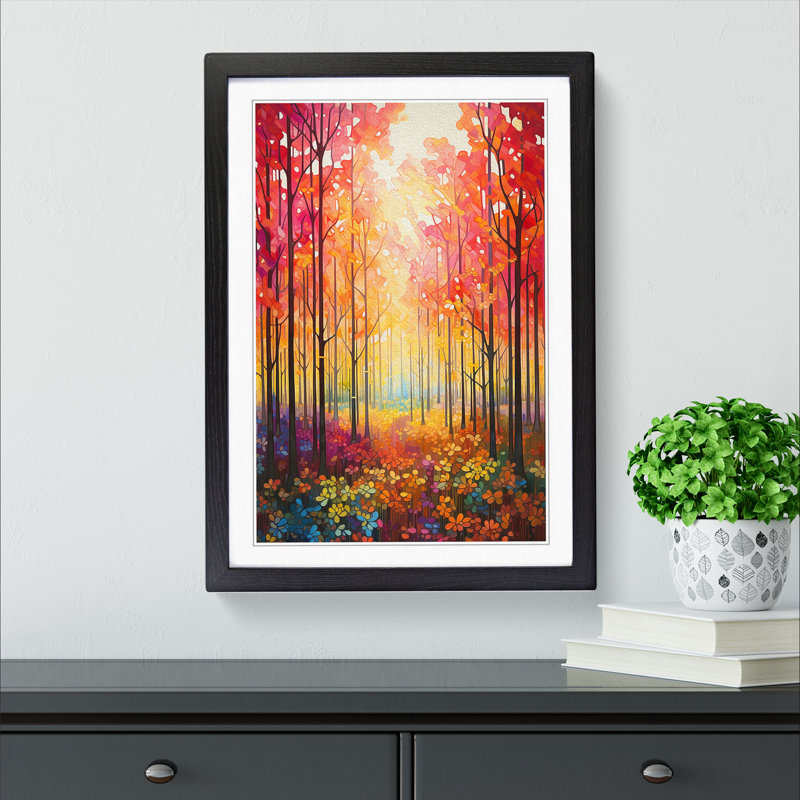 Single Picture Frame Print on Wood, Black Framed, 46cm H x 34cm W