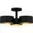 Kess 3-Light Matte Black Semi-Flush Mount