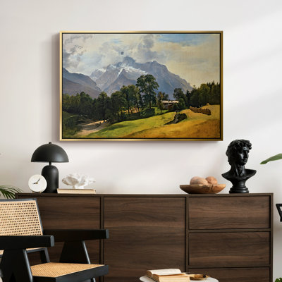 «Mountains in Berchtesgaden» - «Gauermann», toile tendue avec châssis