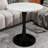 Marble-Top Round Side Table With Tapered Pedestal Base, Ideal For Living Room, Modern Minimalist Design-241428744