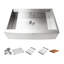 Évier de cuisine à tablier frontal simple 36 pouces avec 5 accessoires pour salle de bain KBFmore-98376908-98376904