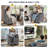 34" Chenille Power Recliner Chair with Side Support Stand, Side Pockets, Stepless Remote Control, Small Space Electric Recliner, 350 lb Capacity-2066120464