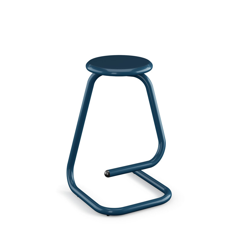 Tabouret en métal Paperclip70, Bleu
