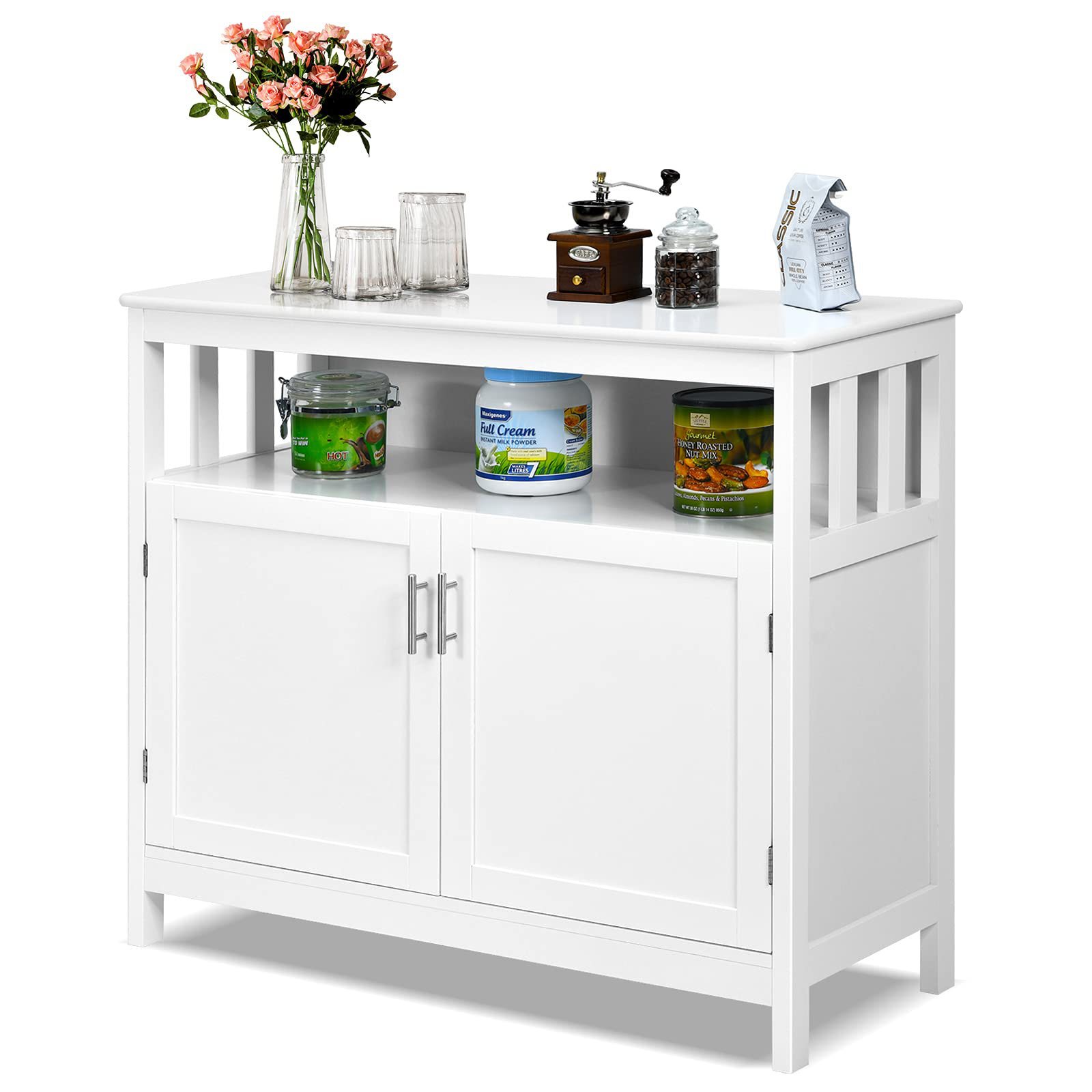 Hokku Designs Wooden Storage Server Cupboard Wayfair