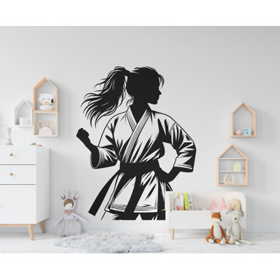 Autocollant mural Karaté fille, Karate