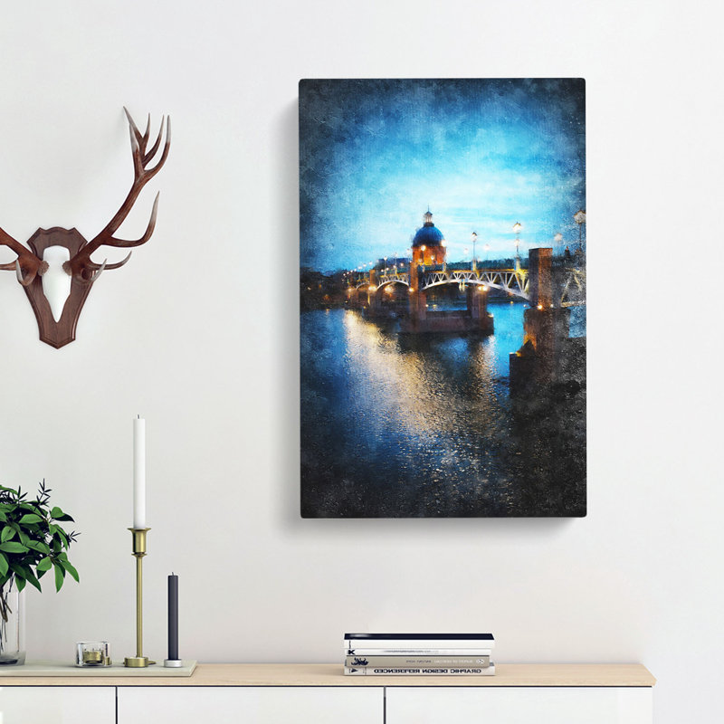 Saint-Pierre Bridge In Toulouse France - Wrapped Canvas Print, 76cm H x 45cm W x 4cm D