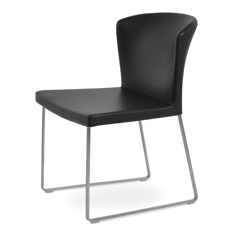 Capri 18'' H Upholstered Metal Side Chair, Wheat, Brass