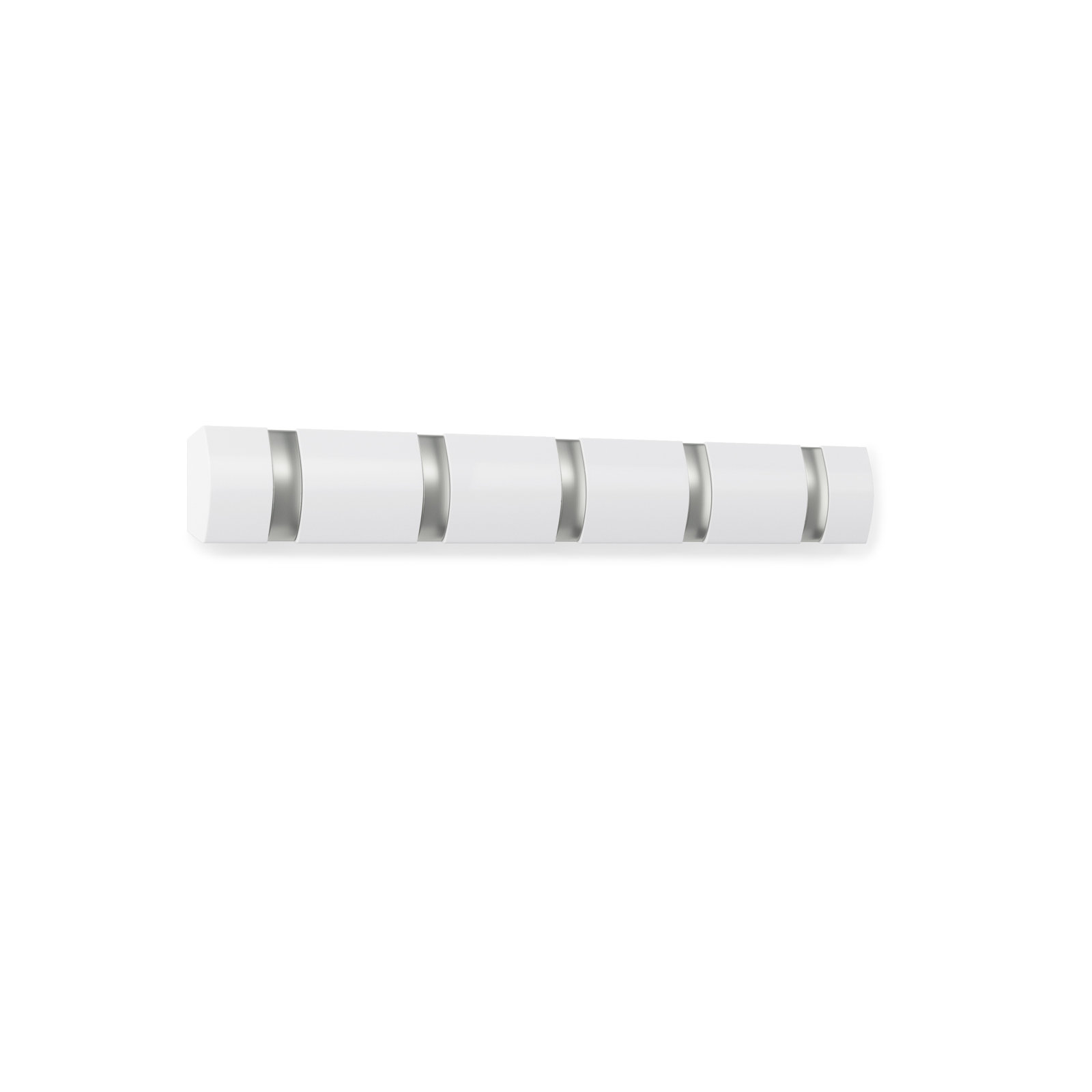 Ainikki 5-Hook Coat Rack, White/Nickel
