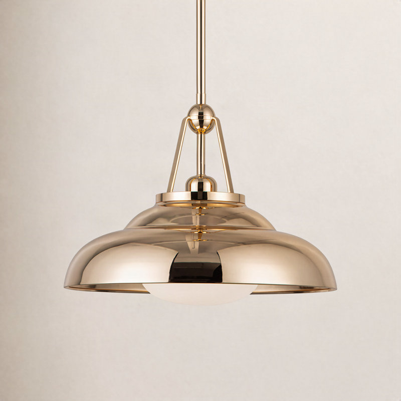Palmetto 1 - Light Pendant, Polished Brass, 11.63" H x 14.5" W x 14.5" D