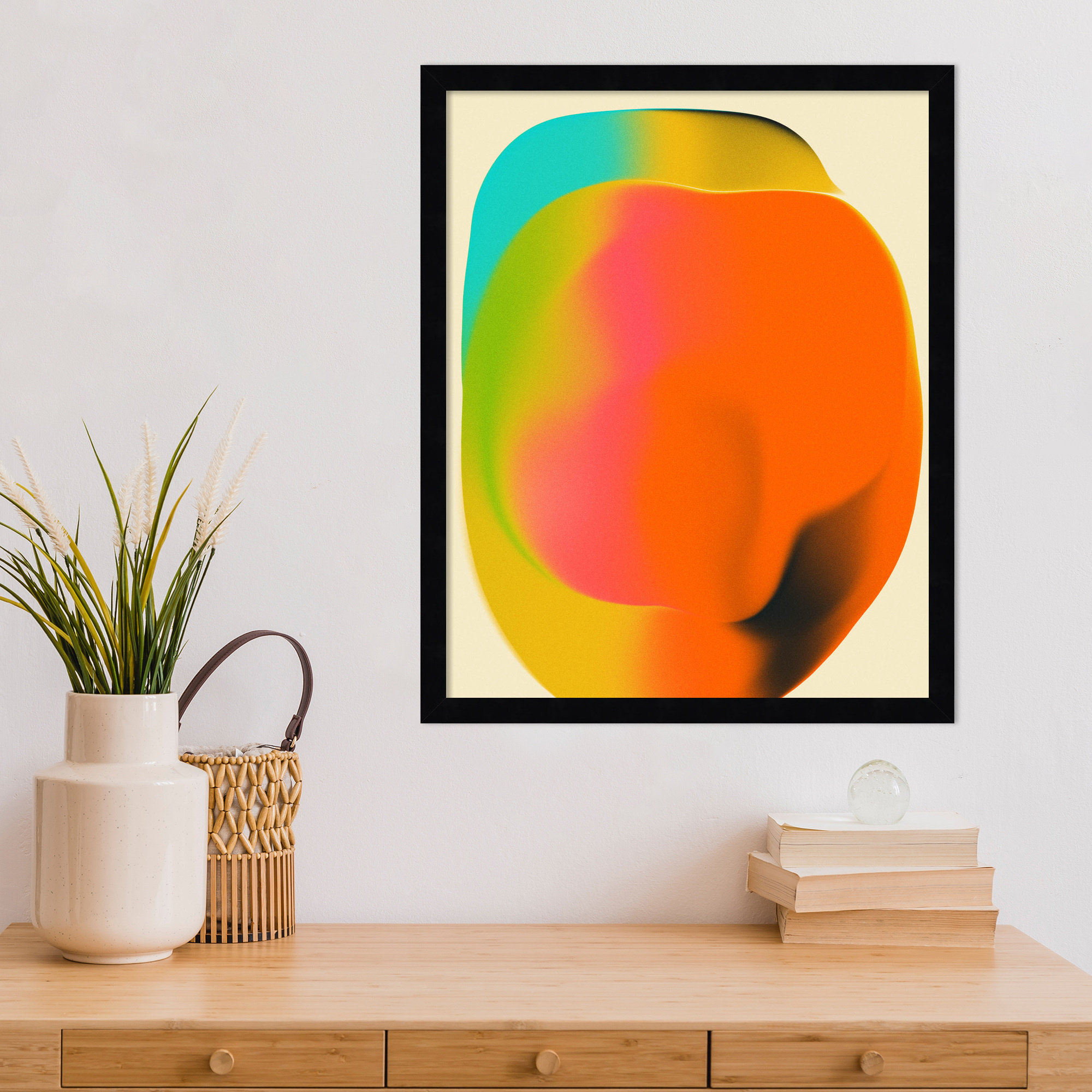 Smudge 2 by Jazzberry Blue, Black Framed, 21" H x 17" W