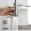 Robinet de cuisine de style commercial avec robinet coulissant en nickel brossé - évier à fonctionnement facile Installation et entretien faciles-200638932
