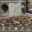 Tapis brun champignon 240 x 300 cm, tapis floral vintage pour salon, chambre, bureau ou salle à manger-458084317-458084318