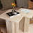 Travertine Look Square Nesting Coffee Table Set of 2 Modern Small End Table for Living Room