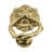 Solid Cast Brass Lion Front Door Knocker 6.25" Tall Lacquered Brass Finish