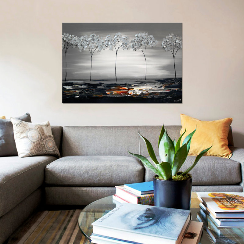 «Swiger Silver River», reproduction sur toile, H 12 po x l 18 po x P 1,5 po, Toile tendue, Pas de tapis