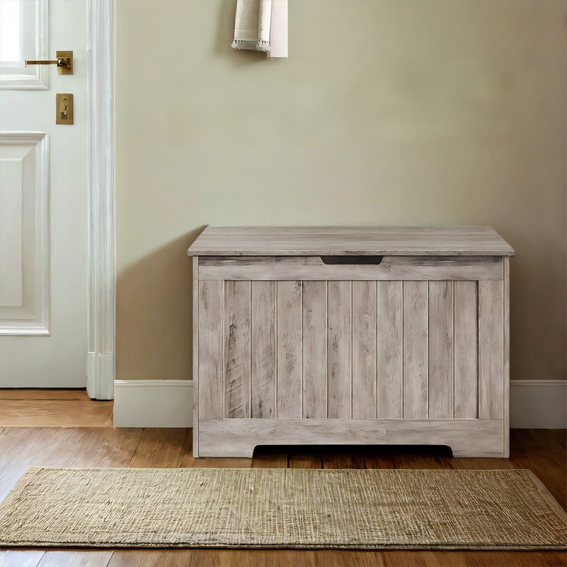 Enzzo 29.9" W Lift Lid Storage Bench with 600 lb. Capacity, Green