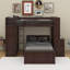 Lit mezzanine simple avec tablettes, bureau et garde-robe-794103640