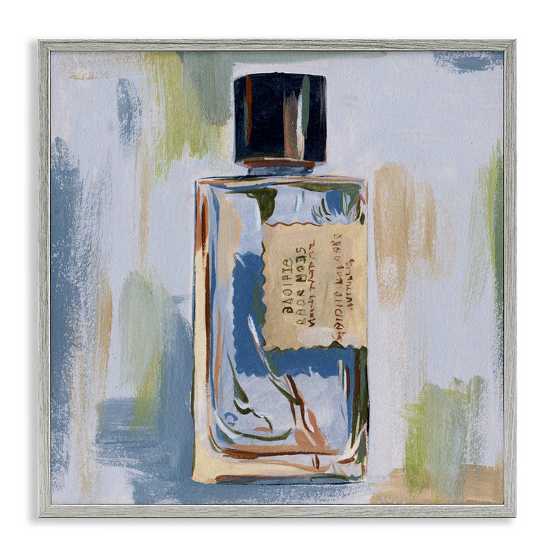 «Paint Streak Perfume», art de la giclée encadrée par Melissa Wang, H 12 po x l 12 po, Estampe numérique Farmhouse