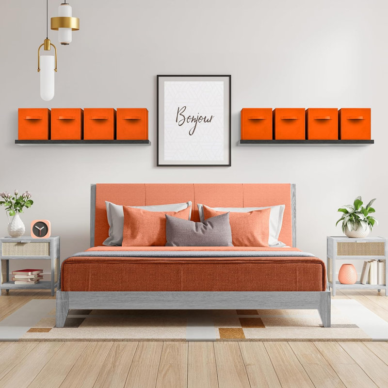 Bac de rangement en tissu Sorbus, Orange