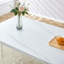 Table de salle à manger moderne et minimaliste blanche, plateau de table en bois aggloméré rayé-111697935