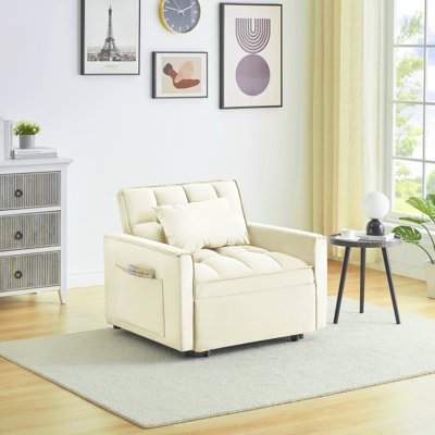 Canapé-lit compact et multifonctionnel, en métal et en bois, de style moderne pour la maison