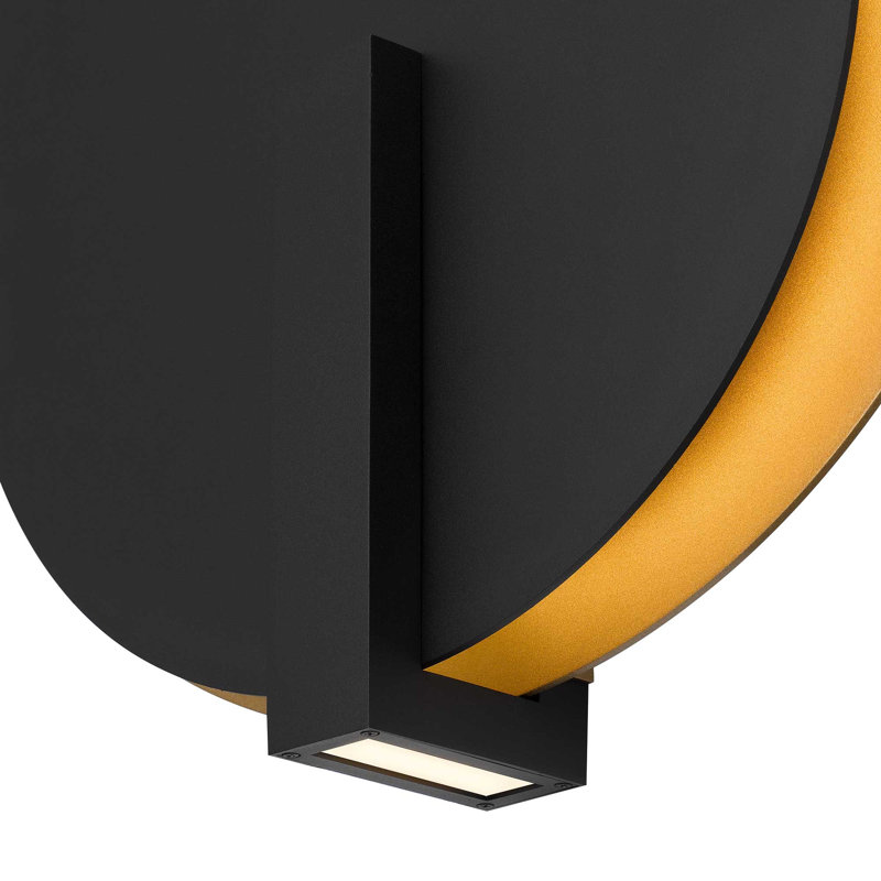 Applique murale Eclipse à DEL avec halo rétroéclairé et éclairage vers le bas intégré, sélectionnable 3-CCT, à intensité variable, conforme à la norme ADA