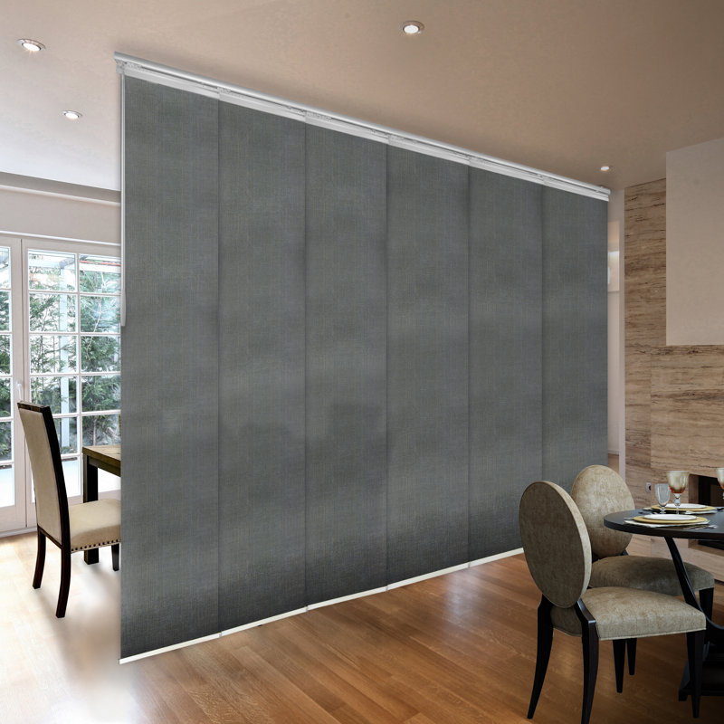 Store vertical semi-diaphane, L 130 po x L 94 po, Blanc / Colombe