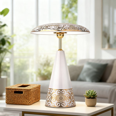 Rechargeable Cordless Table Lamp With Dimmable Touch Control, 360° Rotating Magnetic Shade, 3 Color Temperatures, And USB-C Charging For Portable Ambient Lighting