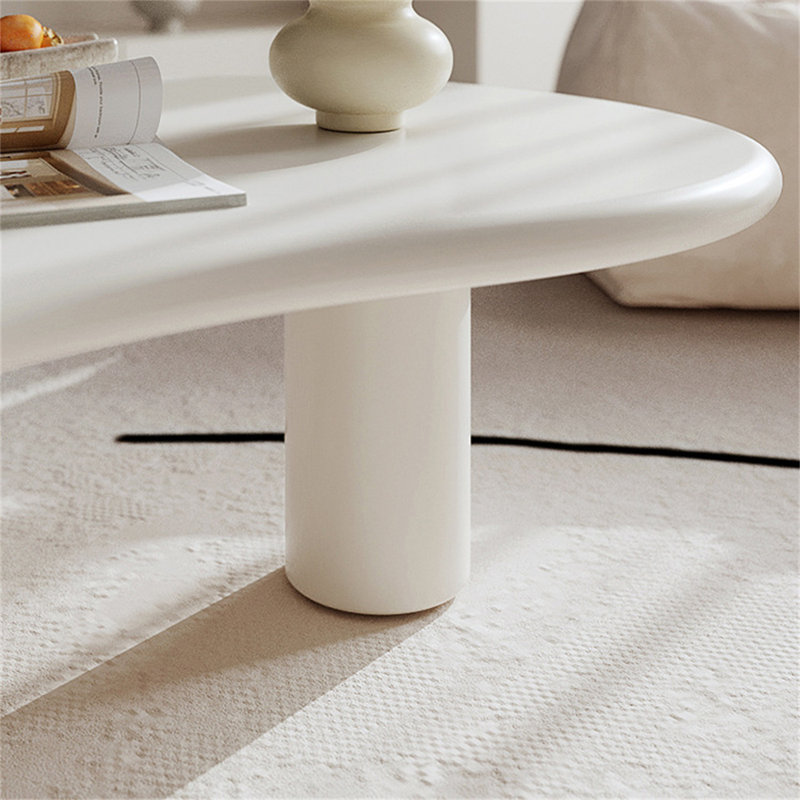 Modern Cashew-Shaped Coffee Table – Minimalist Open Design Centre Table for Small Spaces and Apartments