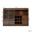 Buffet avec 2 portes coulissantes en verre rayé