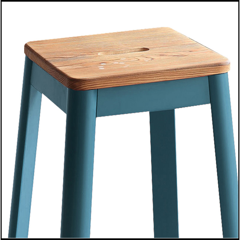 Tabouret de bar Natural, Bleu
