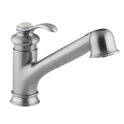 Fairfax Single-Hole or Three-Hole Kitchen Sink Faucet with 9" Pullout Spout