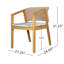 Ensemble de salle à manger avec 1 table et 4 chaises, ensemble de salle à manger d'extérieur en bois d'acacia de 5