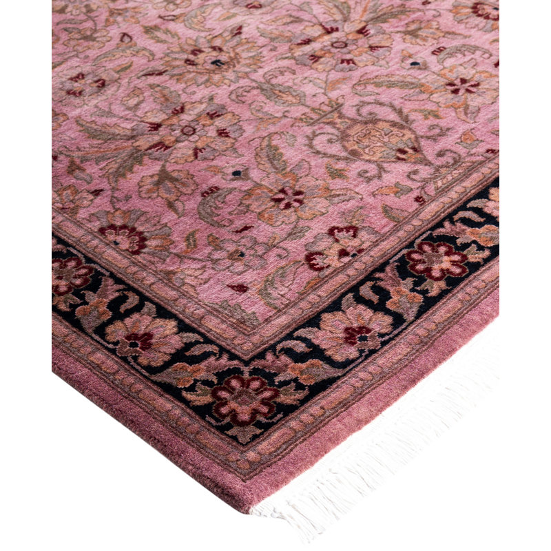 Overdyed Hand-Knotted Wool Modern-Contemporary Purple Area Rug 2' 8" x 4' 1"