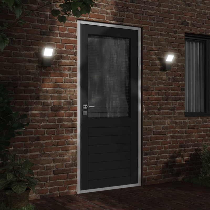 Davyd Plug-in LED Outdoor Wall Lights, Black