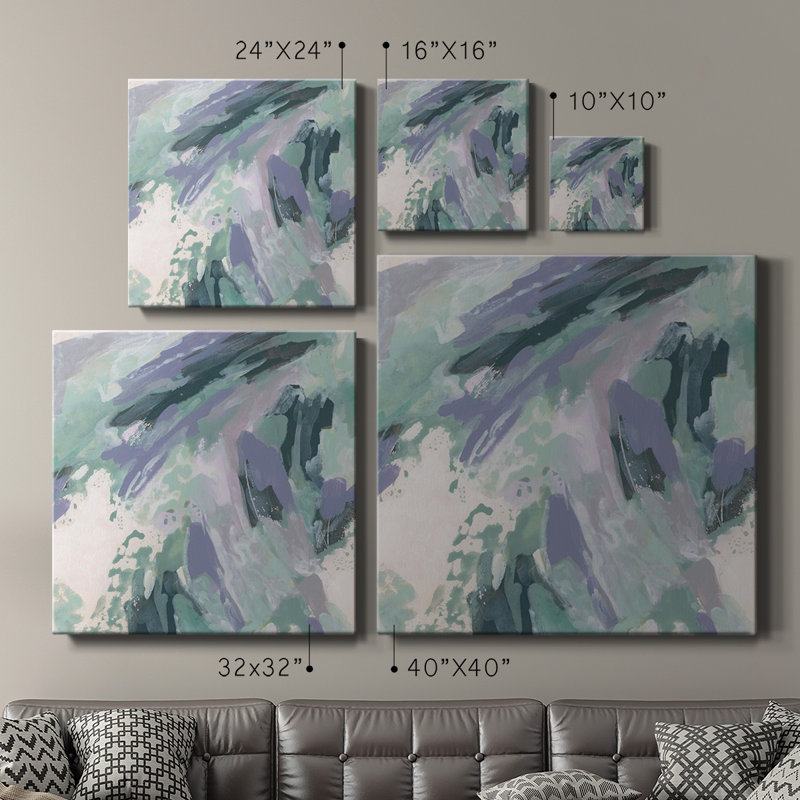 Toile tendue marbrée Periwinkle II-Premium Gallery - prête à être accrochée