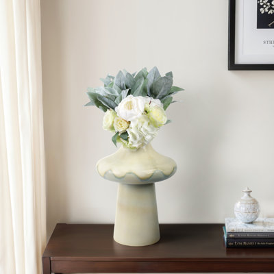Handcrafted Pottery Earthenware Vase With Sculptural Design