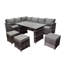 Apeksha 9 - Person Wicker Patio Dining Set with Rectangular Table , Cushions Included