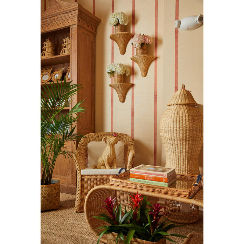 Amanda Lindroth Baytree Wicker Bracket, Cream/White